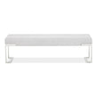 Michael Amini Tulip Accent Bench - Gray/Chrome