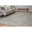 Feizy Grafton 69FMF Transitional Floral & Botanical Rug in Blue/Gray/Yellow