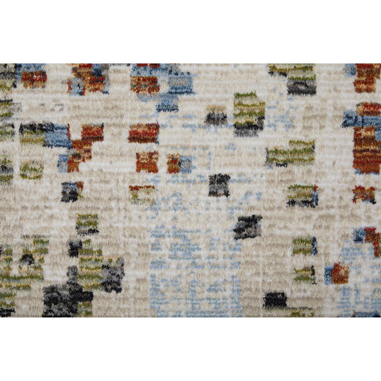Feizy Sonora 39NVF Modern Abstract Rug in Ivory/Green/Blue