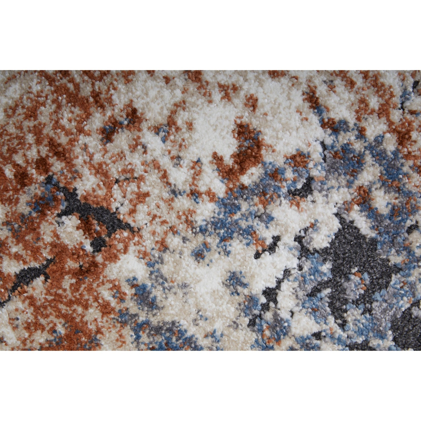 Feizy Gilmore 39MNF Modern Distressed in Ivory/Blue/Taupe