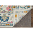 Feizy Karina 69G8F Transitional Floral & Botanical Rug in Ivory/Blue/Pink