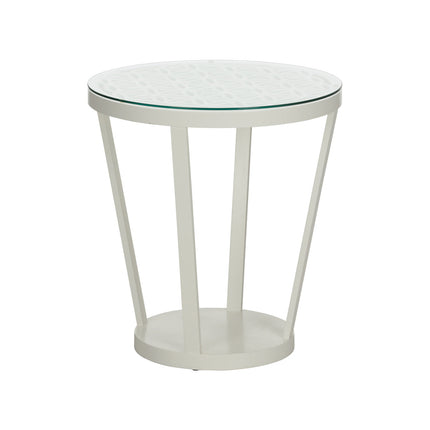 Chelsea House Flower of Life White Side Table