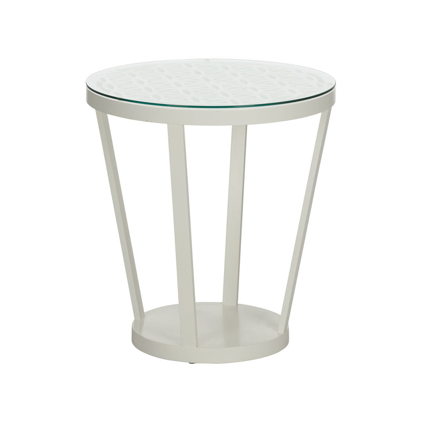 Chelsea House Flower of Life White Side Table