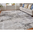 Feizy Prasad 39N9F Modern Abstract in Ivory/Gray/Taupe