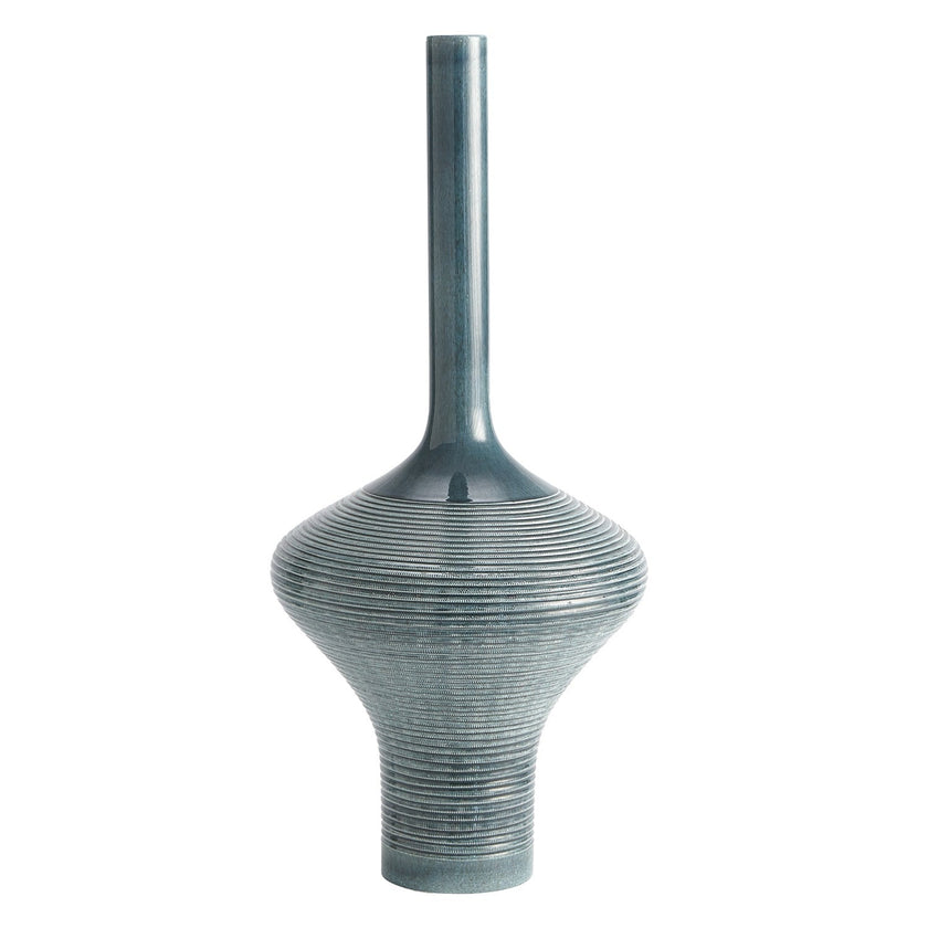 Global Views Ridged Bottle - Azure