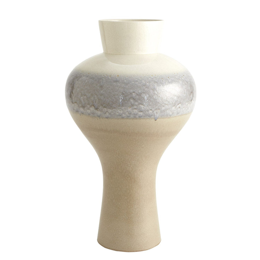 Global Views Cream Rises Swell Vase