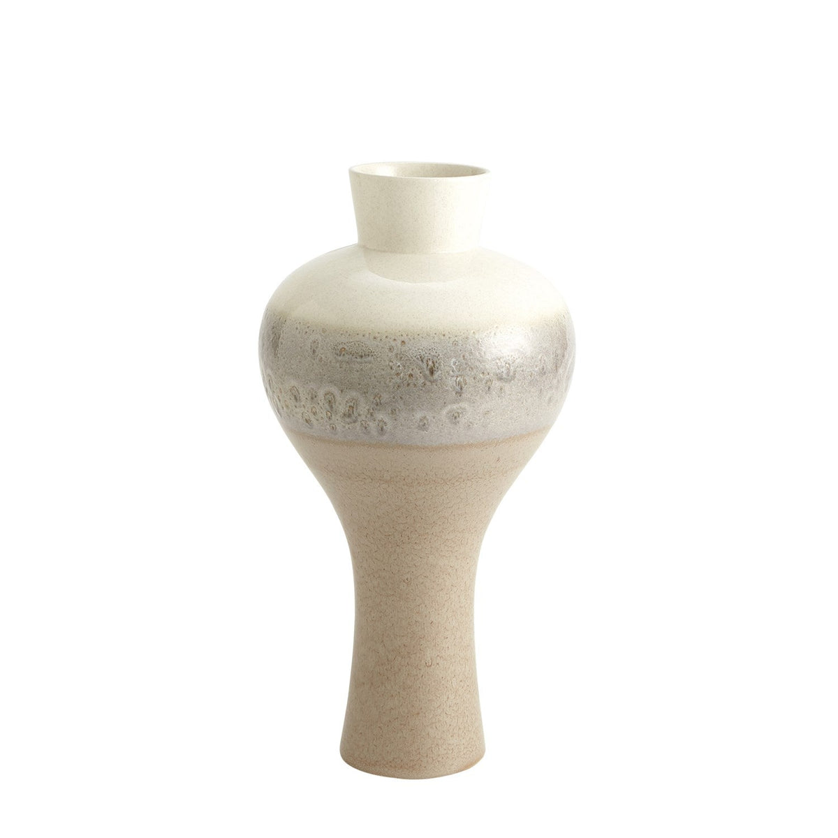 Global Views Cream Rises Swell Vase