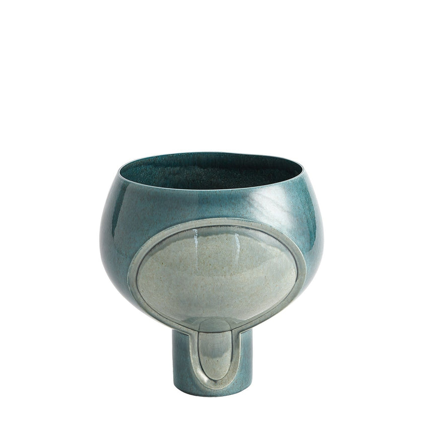 Global Views Two Tone Pod Vase - Azure