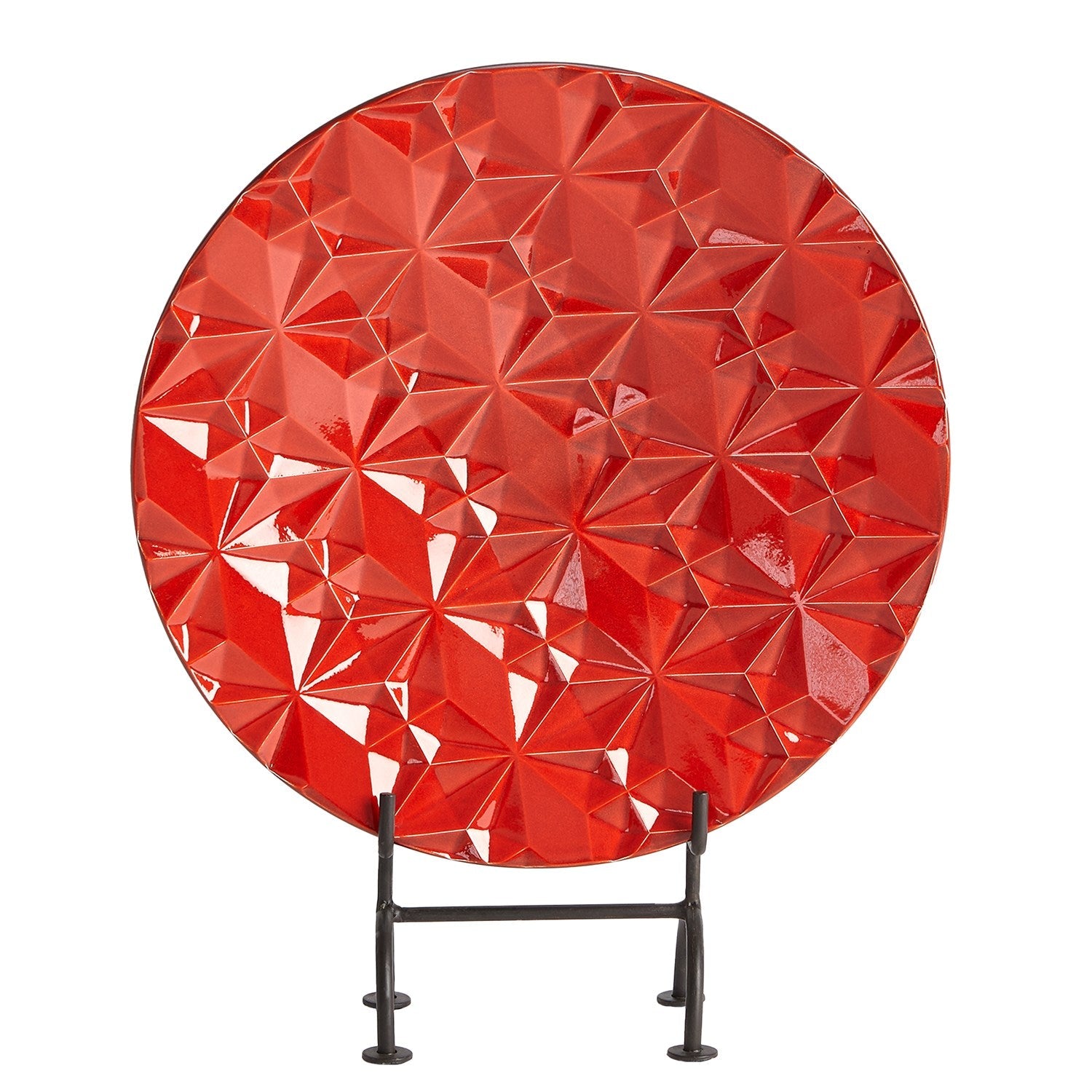 Global Views Geometric Charger - Red