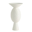Global Views Chiseled Orb Vase - Matte White