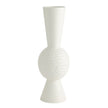 Global Views Chiseled Orb Vase - Matte White