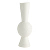 Global Views Chiseled Orb Vase - Matte White