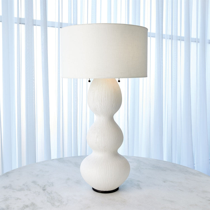 Global Views Torch Table Lamp - Matte White