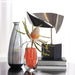 Global Views Triangular Bubbled Vase - Orange