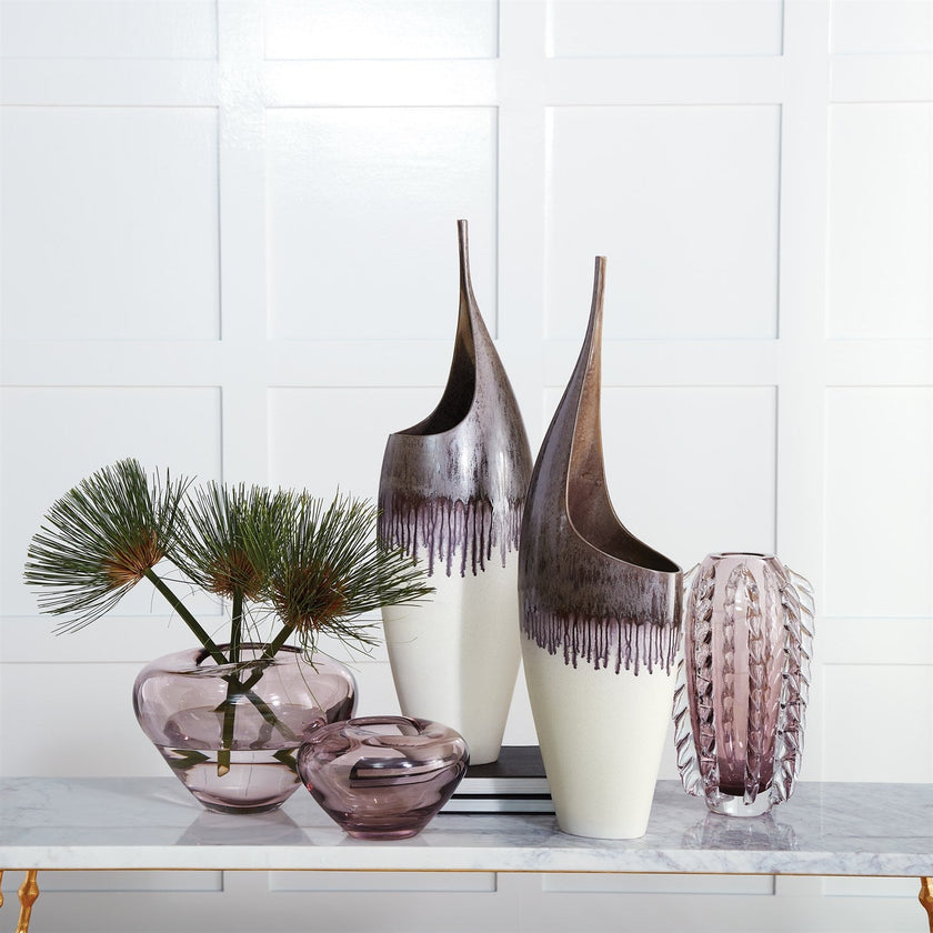 Global Views Undulating Vase - Amethyst