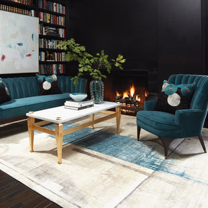 Global Views Art Rug - Blue