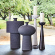Global Views Folk Vase - Black Stone