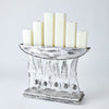 Global Views Brutalist Candelabra - Silver Leaf