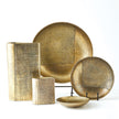 Global Views Linen Round Tray - Brass