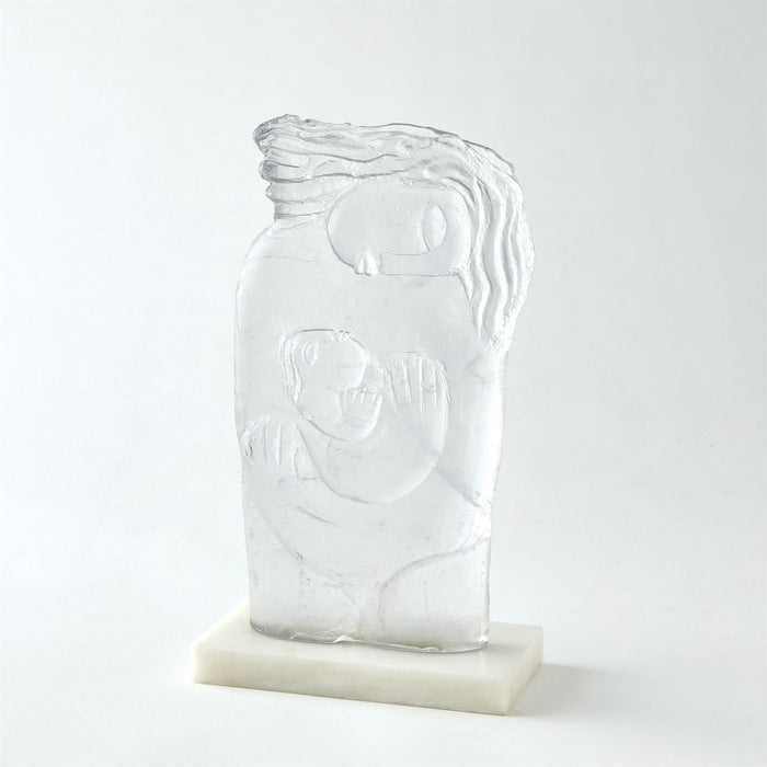 Global Views Mother and Child Case Glass Sculpture