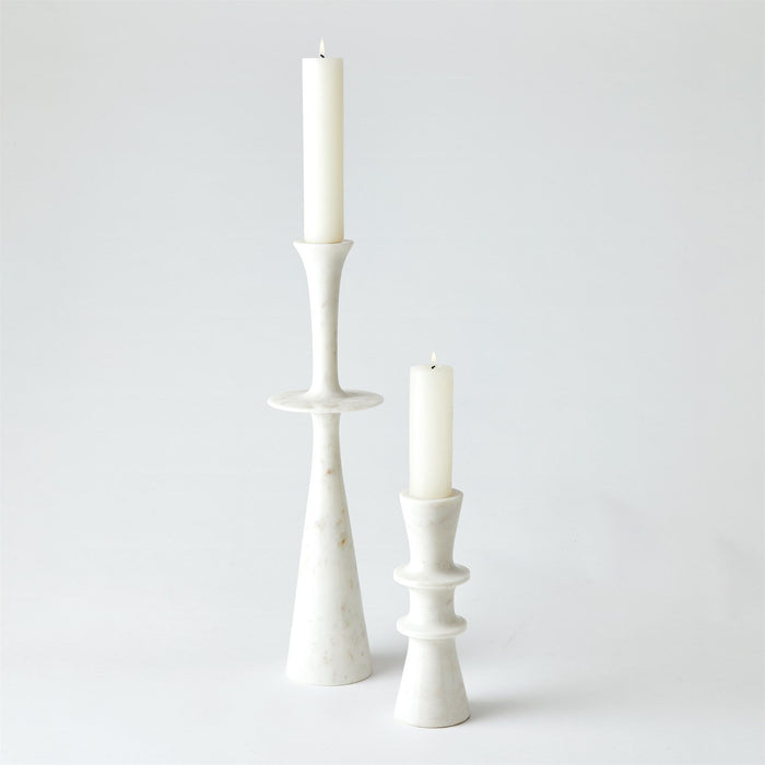 Global Views Center Flair Candle Stand - White