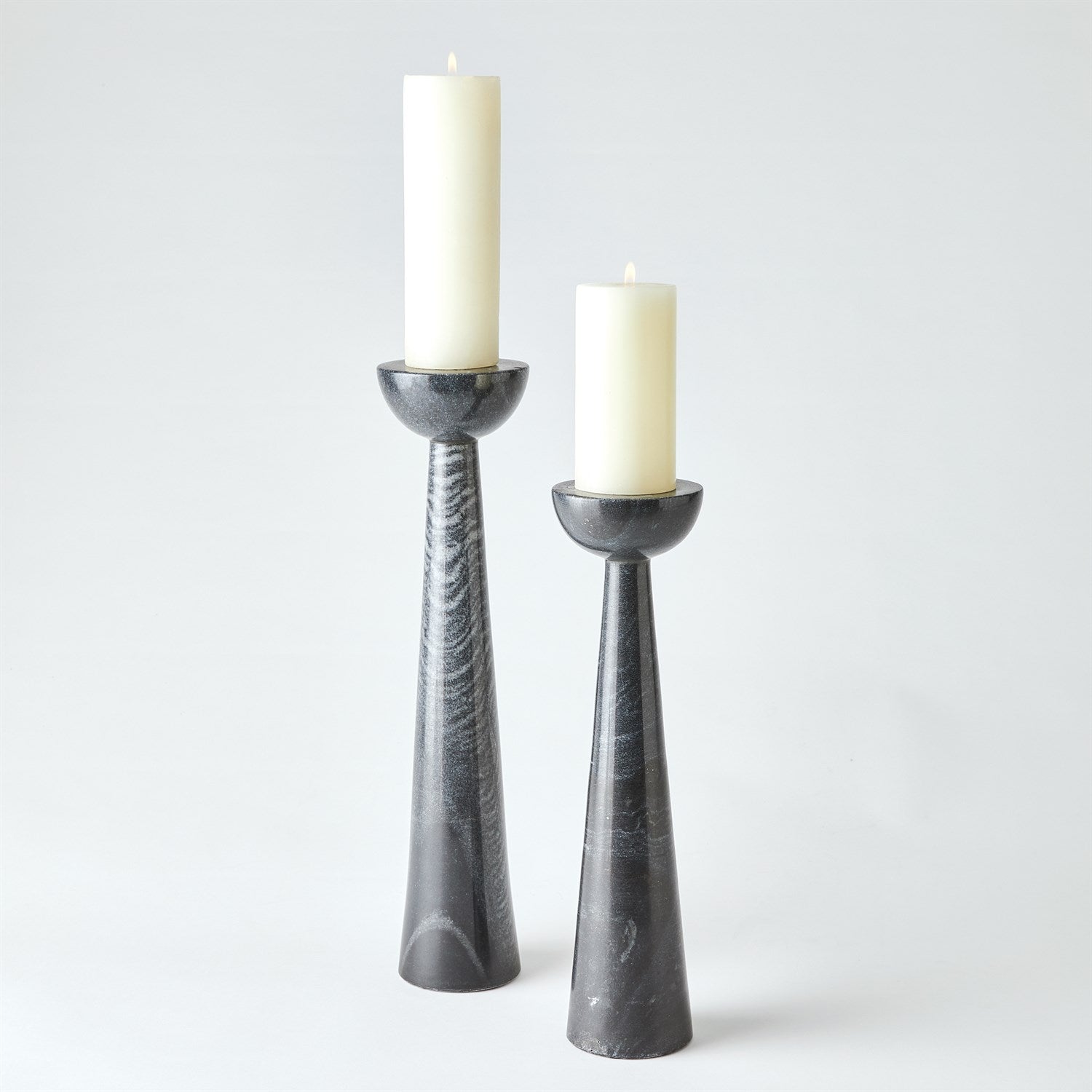 Global Views Round Top Candle Stand - Black