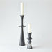 Global Views Double Flair Candle Stand - Black