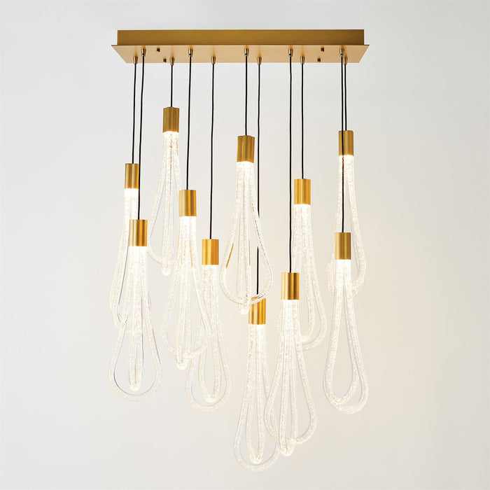 Global Views Layered Raindrop Chandelier