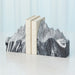 Global Views Mountain Summit Bookends - Black Marble - Set of 2