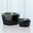 Global Views Multi Facet Crystal Bowl - Grey