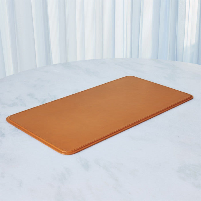 Global Views Radius Edge Leather Desk Accessories - Orange