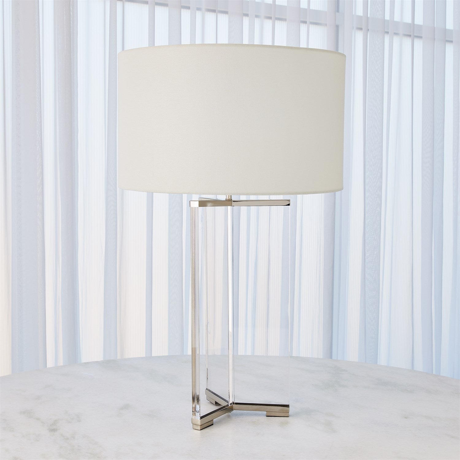 Global Views Y Table Lamp - Nickel