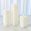 Global Views Square Pillar Candle - Unscented