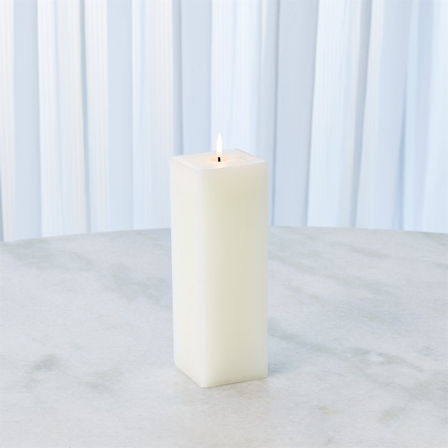 Global Views Square Pillar Candle - Unscented
