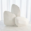 Global Views Offset Square Scratch Vase - Matte White