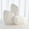 Global Views Offset Square Scratch Vase - Matte White