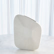 Global Views Offset Square Scratch Vase - Matte White