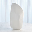Global Views Offset Square Scratch Vase - Matte White