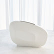 Global Views Offset Square Scratch Vase - Matte White