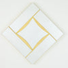 Global Views Diamond Shape Mirror - Gold Leaf