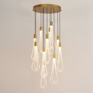 Global Views Round Layered Raindrop Chandelier