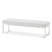 Michael Amini Tulip Accent Bench - Gray/Chrome