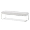 Michael Amini Tulip Accent Bench - Gray/Chrome