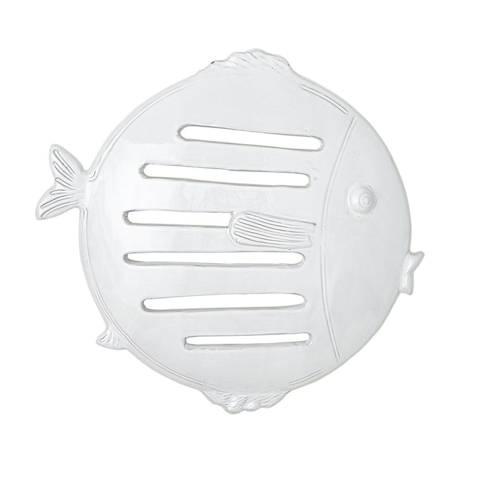 Global Views Wall Mount Fish - Matte White