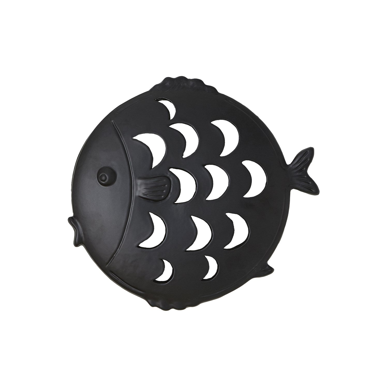 Global Views Wall Mount Fish - Matte Black