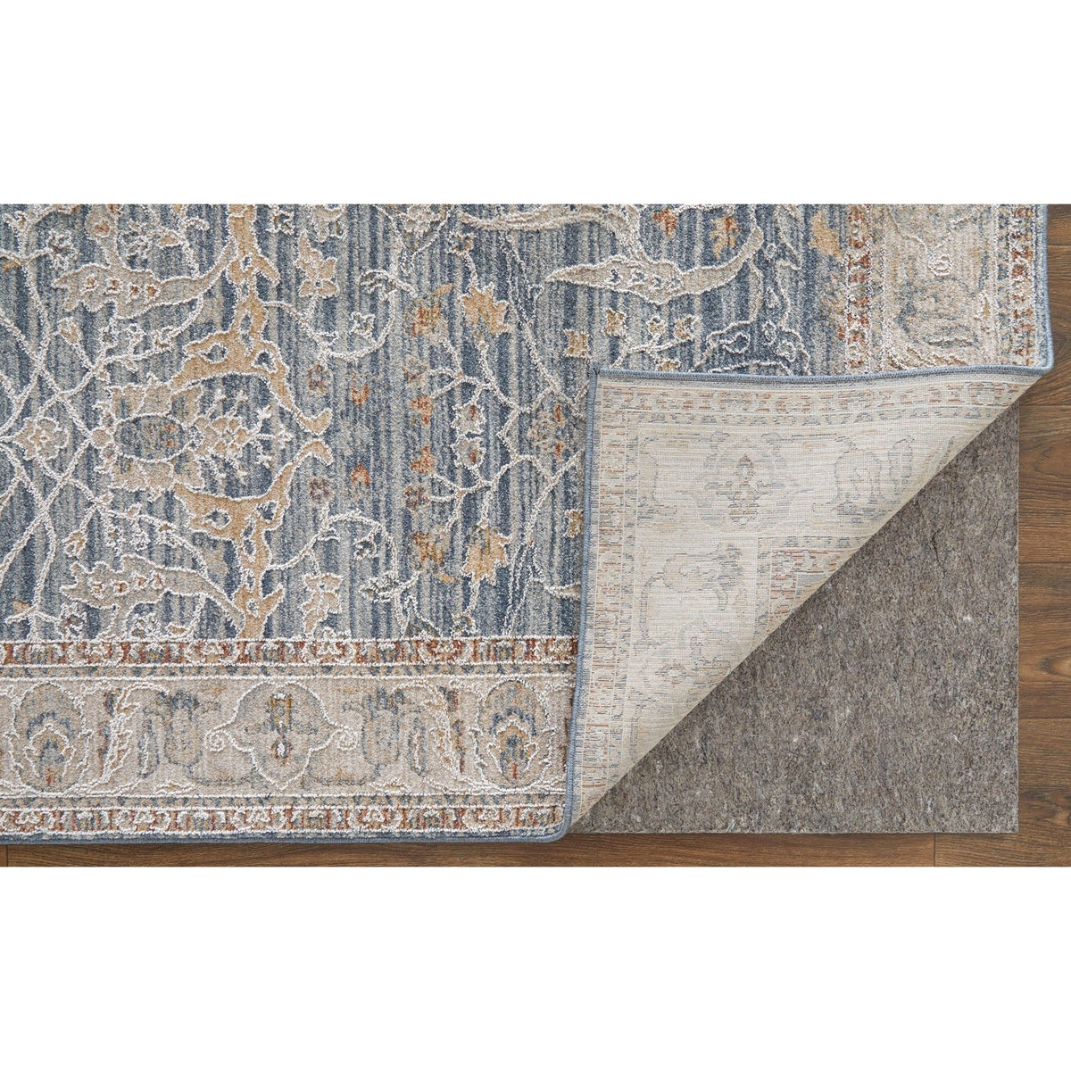 Feizy Pasha 39M4F Transitional Ikat in Blue/Taupe/Ivory