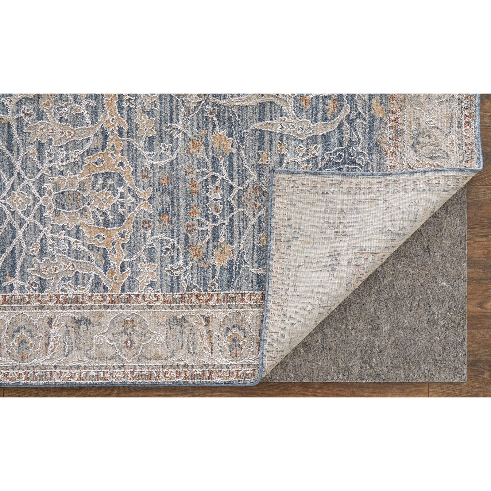 Feizy Pasha 39M4F Transitional Ikat in Blue/Taupe/Ivory