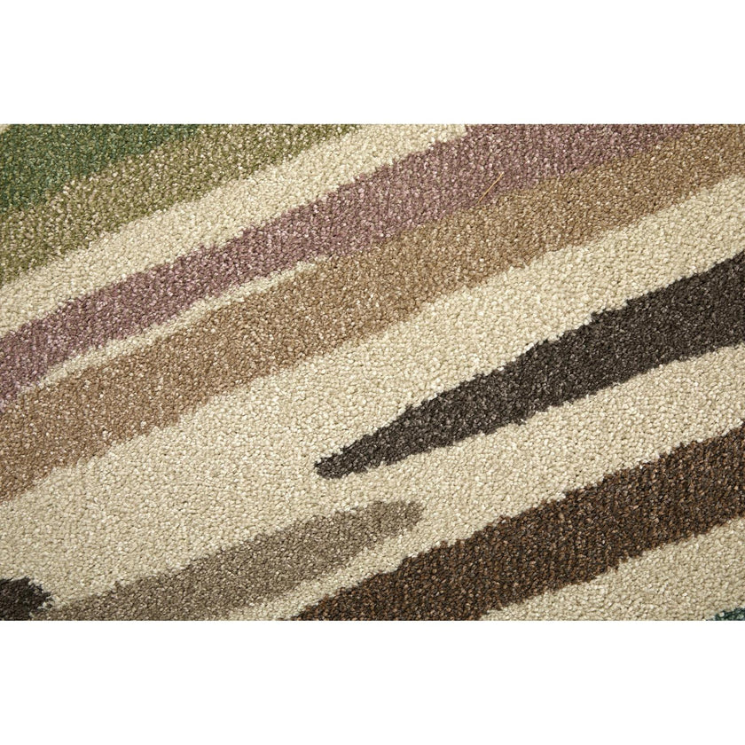 Feizy Eden 39QXF Modern Abstract Rug in Ivory/Brown/Blue