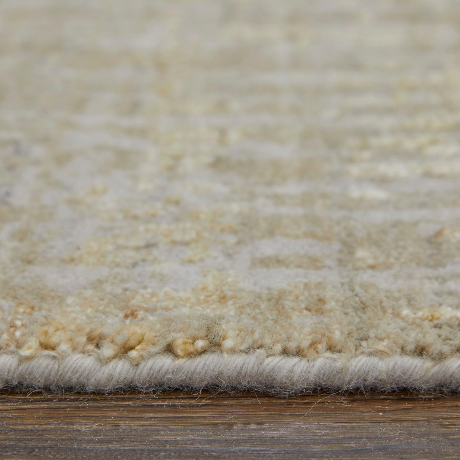 Feizy Eastfield 69FRF Modern Abstract Rug in Yellow/Ivory/Gold