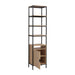 Sunpan Ambrose Modular Bookcase - Small - Rustic Oak - Black